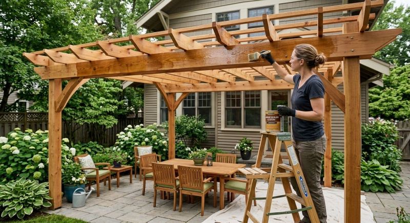 Pergola Sealing in Gig Harbor, WA